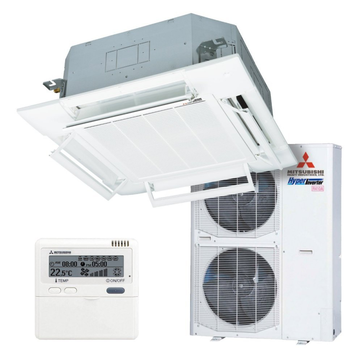Касетний 4-щілинний кондиціонер Mitsubishi Heavy FDT100VG/FDC100VNX Hyper Inverter Касетний 4-щілинний кондиціонер Mitsubishi Heavy FDT100VG/FDC100VNX Hyper Inverter