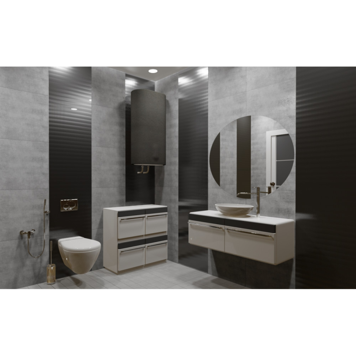 Декоративний чохол для бойлера WILLER IV50DR-Brig (Жаккард чорний \/ 880х860мм \/ 67-1) Декоративний чохол для бойлера WILLER IV50DR-Brig (Жаккард чорний \/ 880х860мм \/ 67-1)