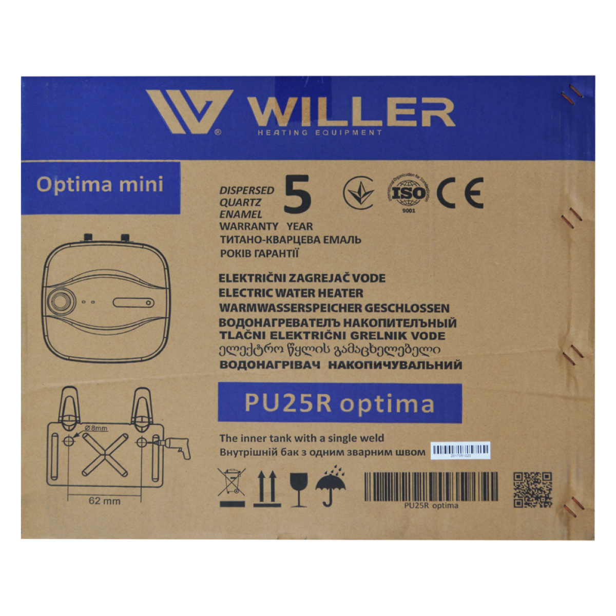 WILLER PU25R Optima Mini водонагрівач під мийкою